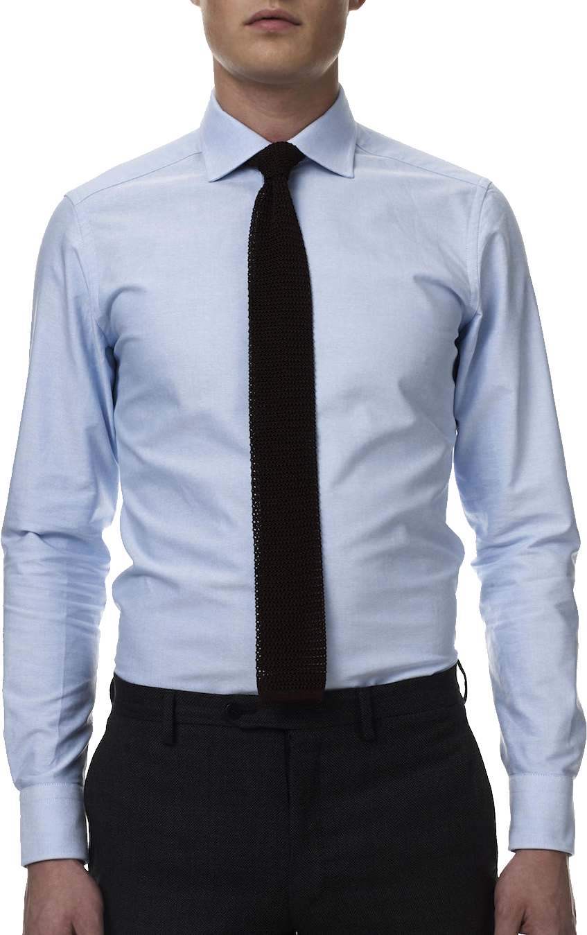 Llight Blue Dress Shirt Black Tie PNG Image - PurePNG | Free
