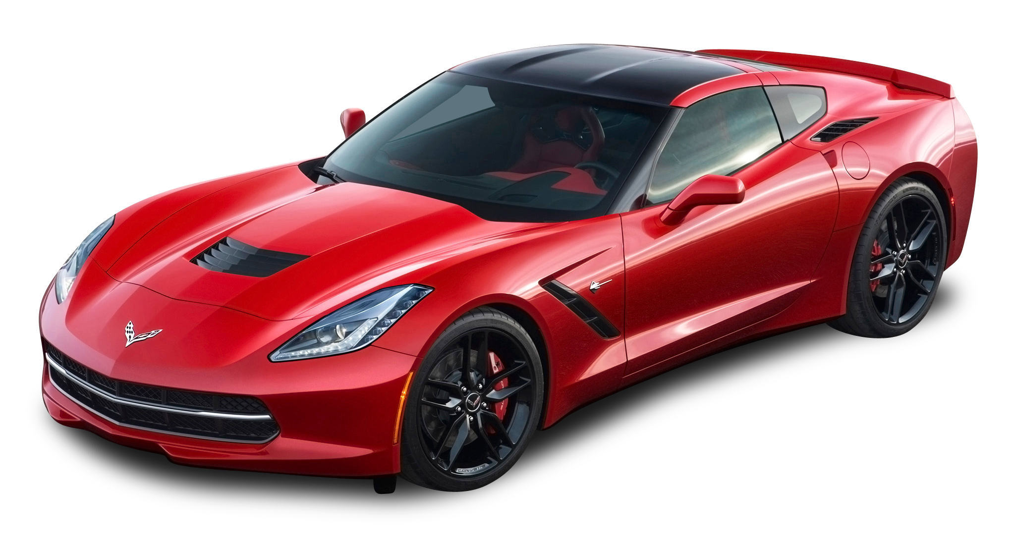 Red Chevrolet Corvette Stingray Top View Car PNG Image PurePNG Free