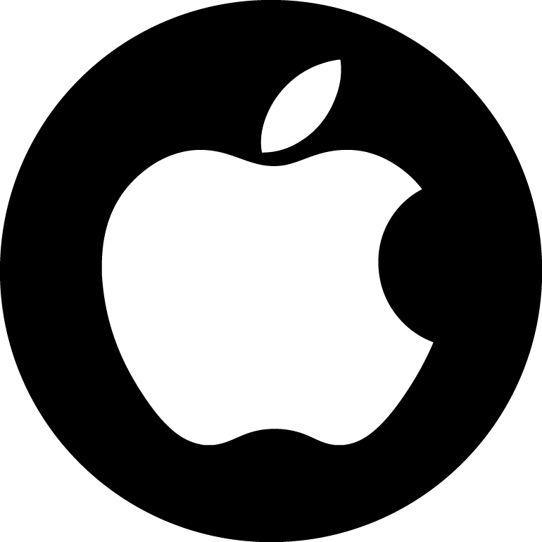 Apple Logo Black Rounded PNG Image