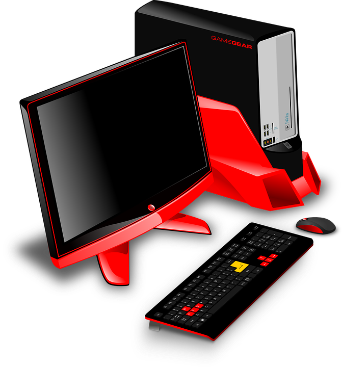 Gaming PC Setup Clipart PNG Image