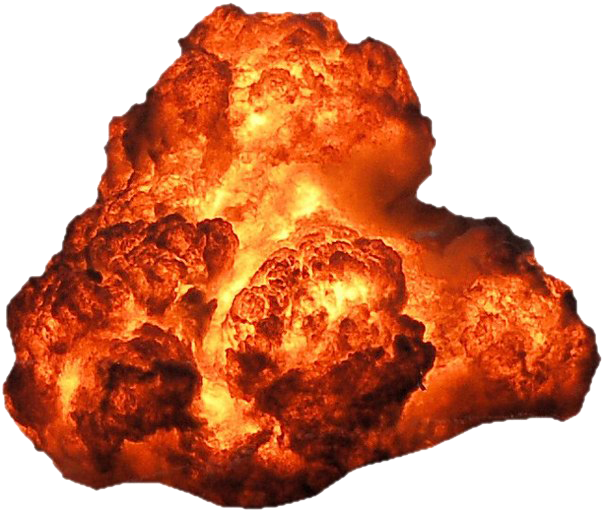 Big Bright Fire Explosion Hot PNG Image