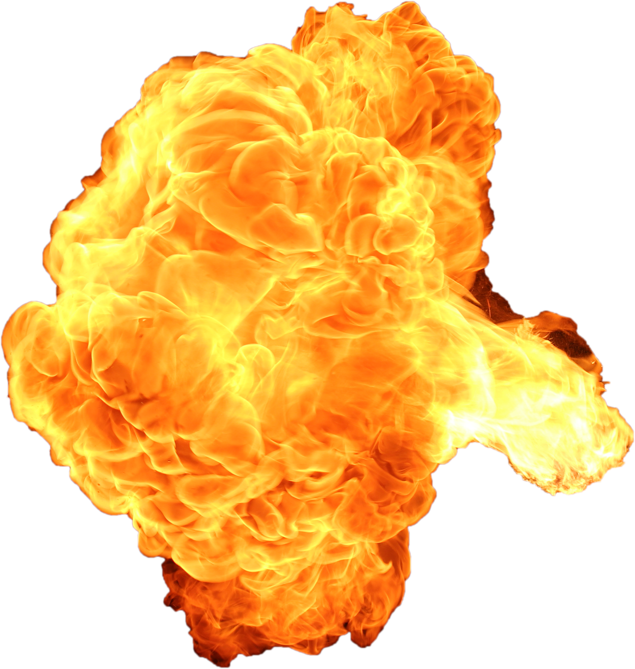Giant Hot Firebomb Explosion PNG Image