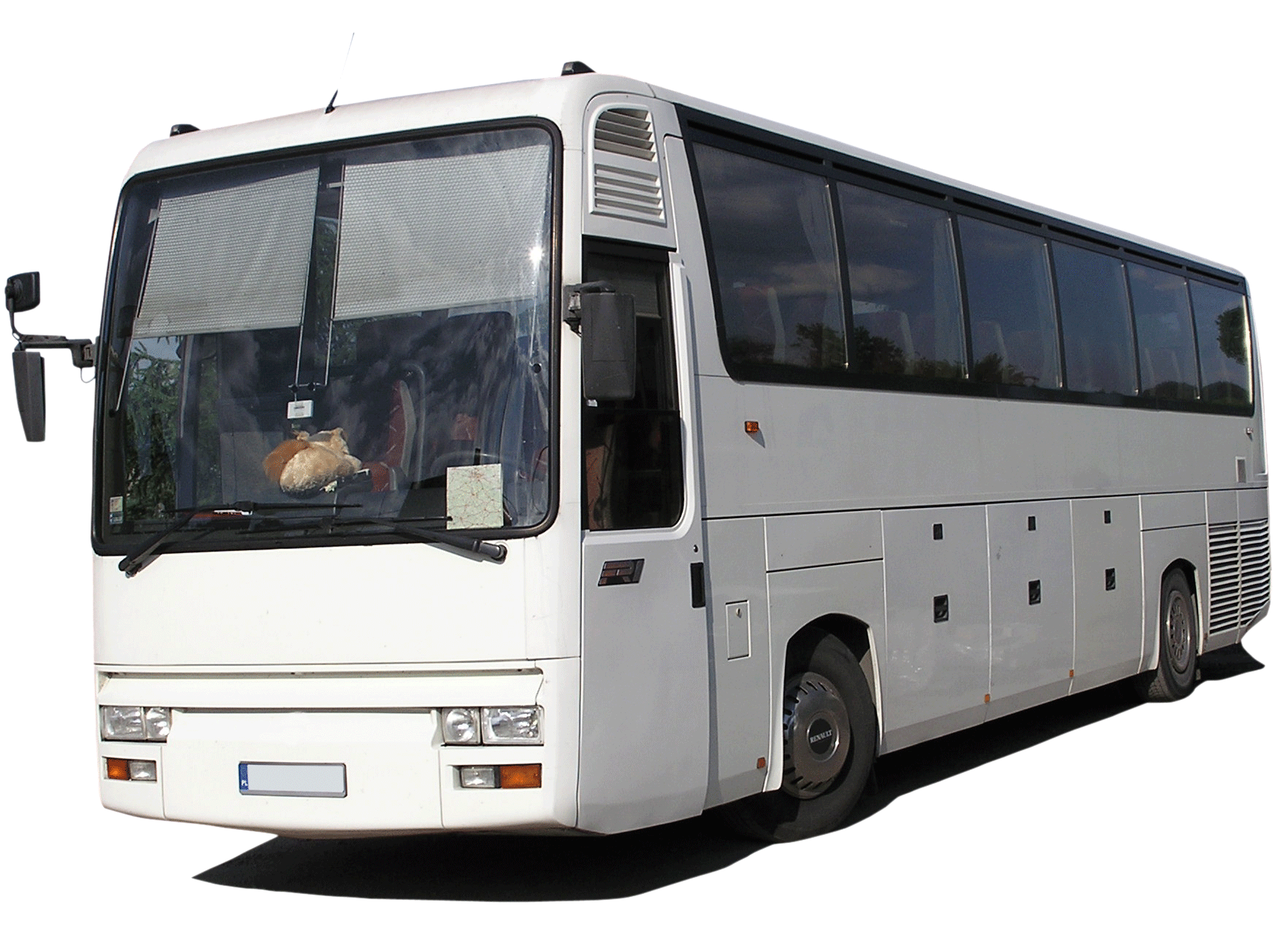 White Bus Transparent PNG Image