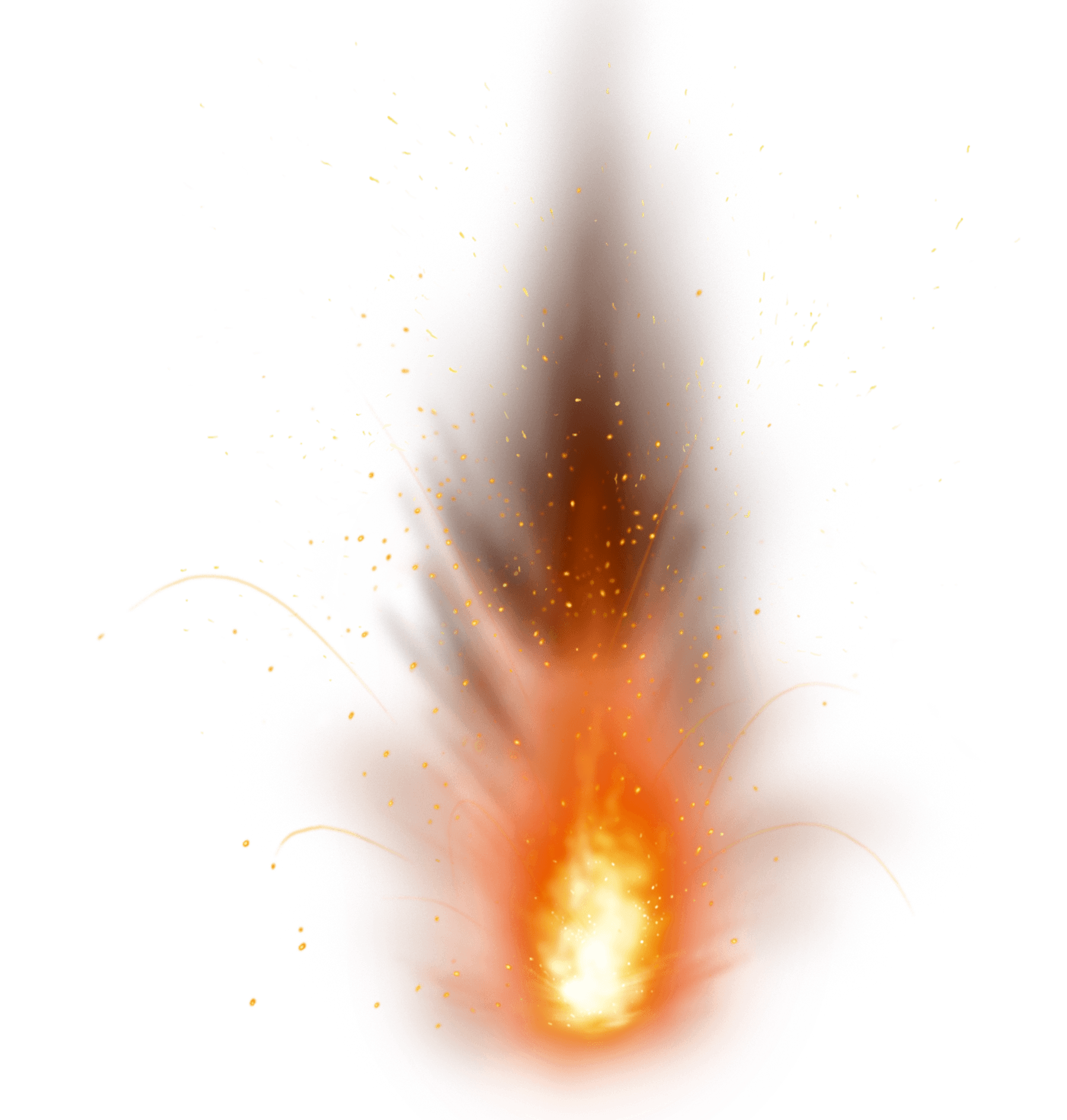 Fire Explosion Sparkling PNG Image