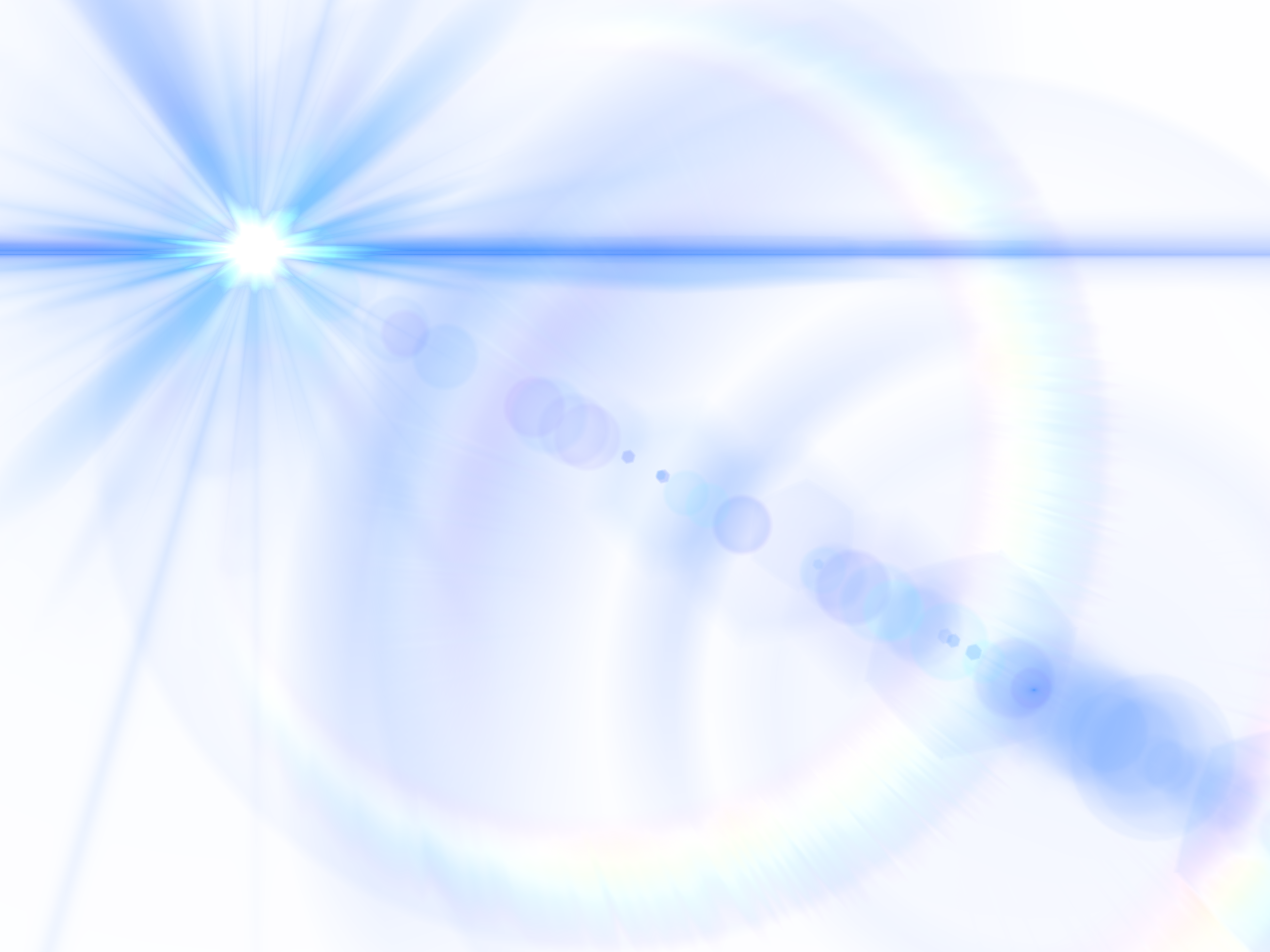 Blue Lens Flare Effect PNG