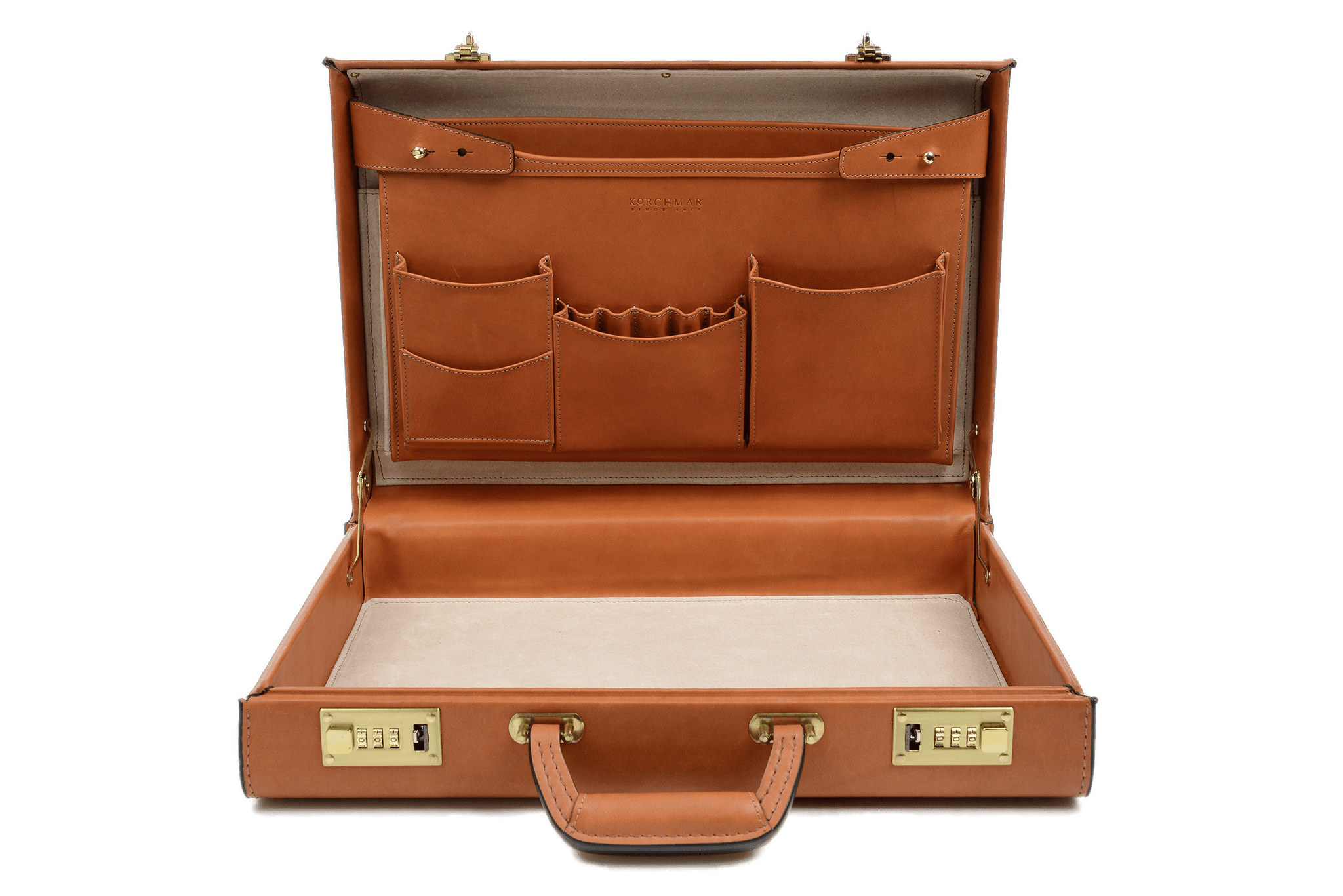Open Leather Briefcase PNG