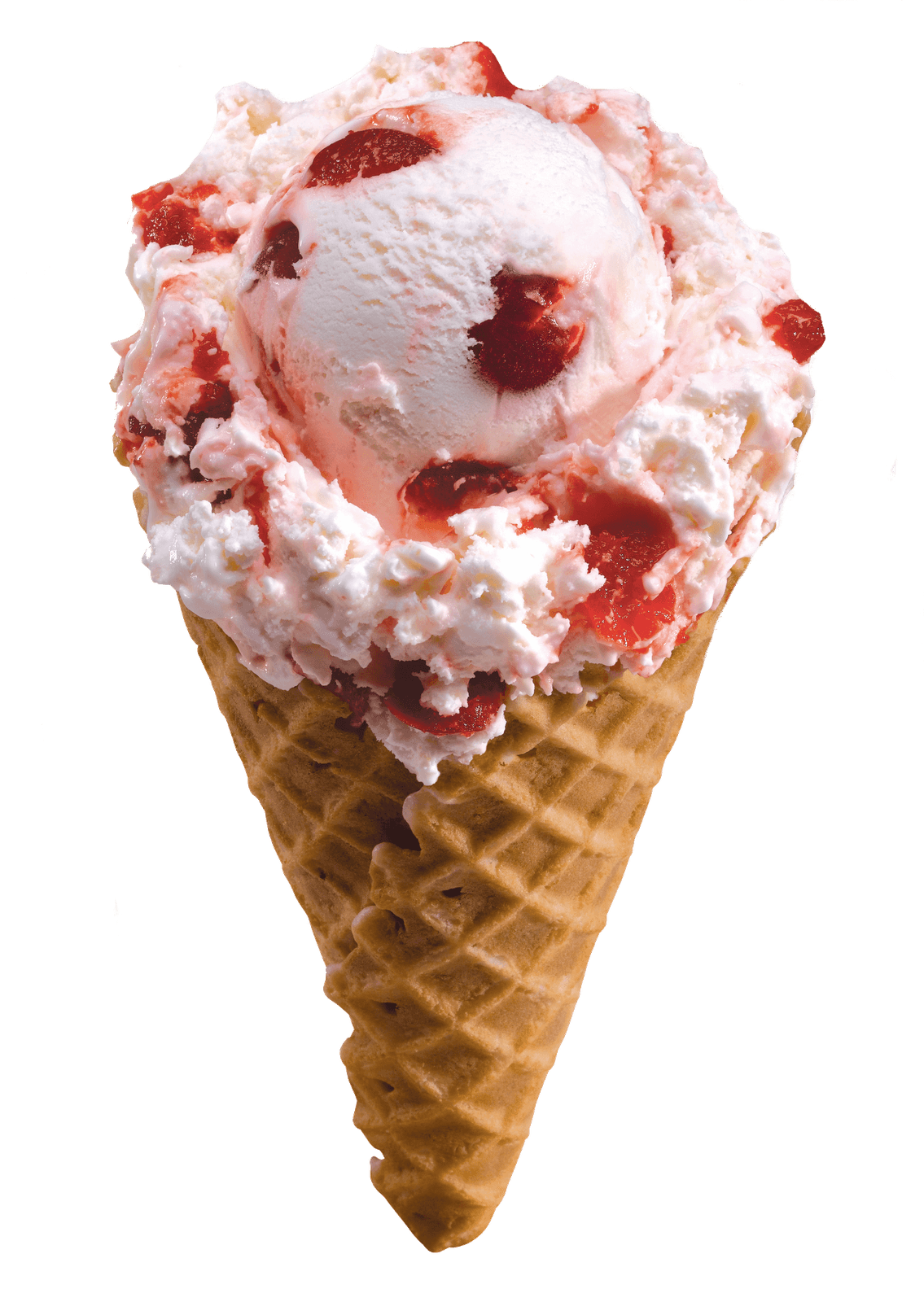 Strawberry Horn Ice Cream PNG Image