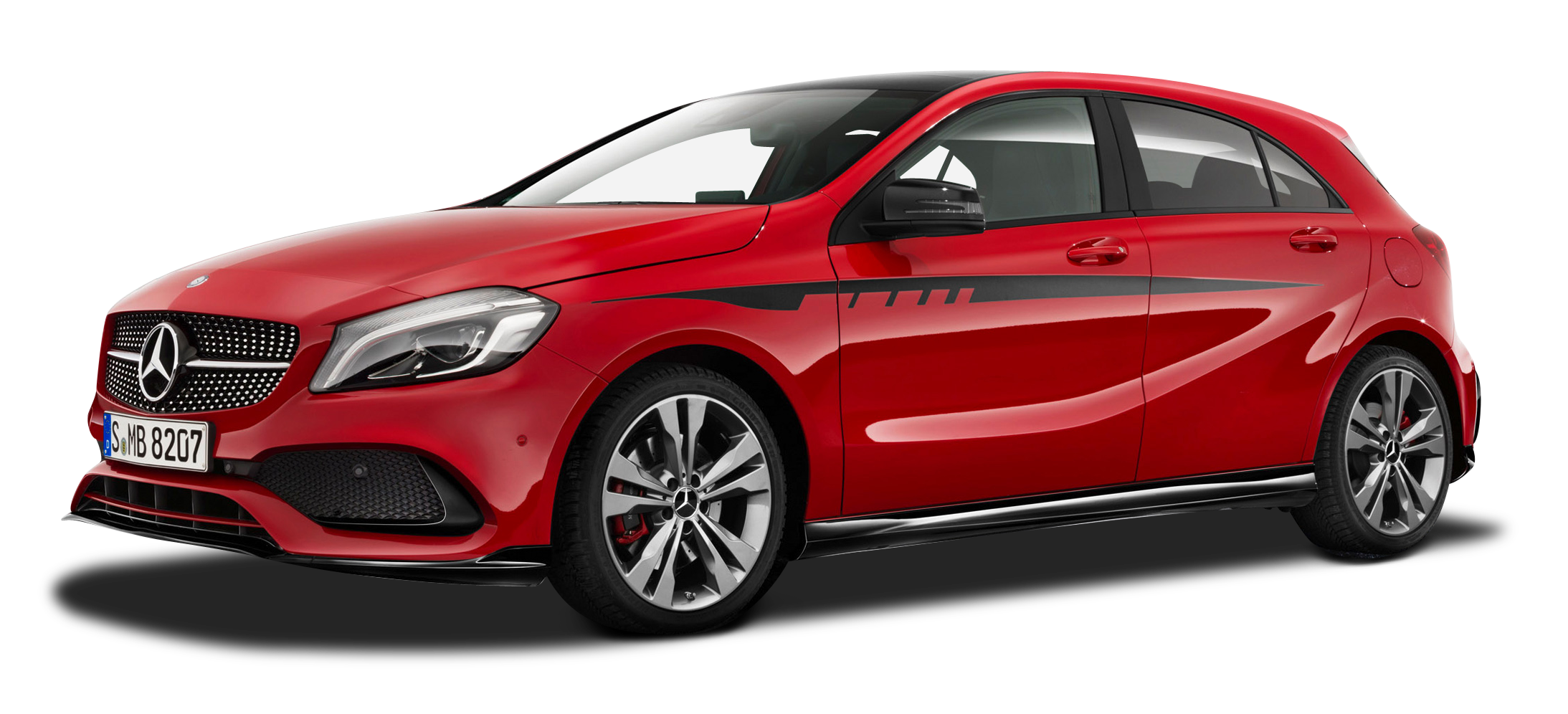 Red Mercedes Benz A250 AMG Car PNG Image
