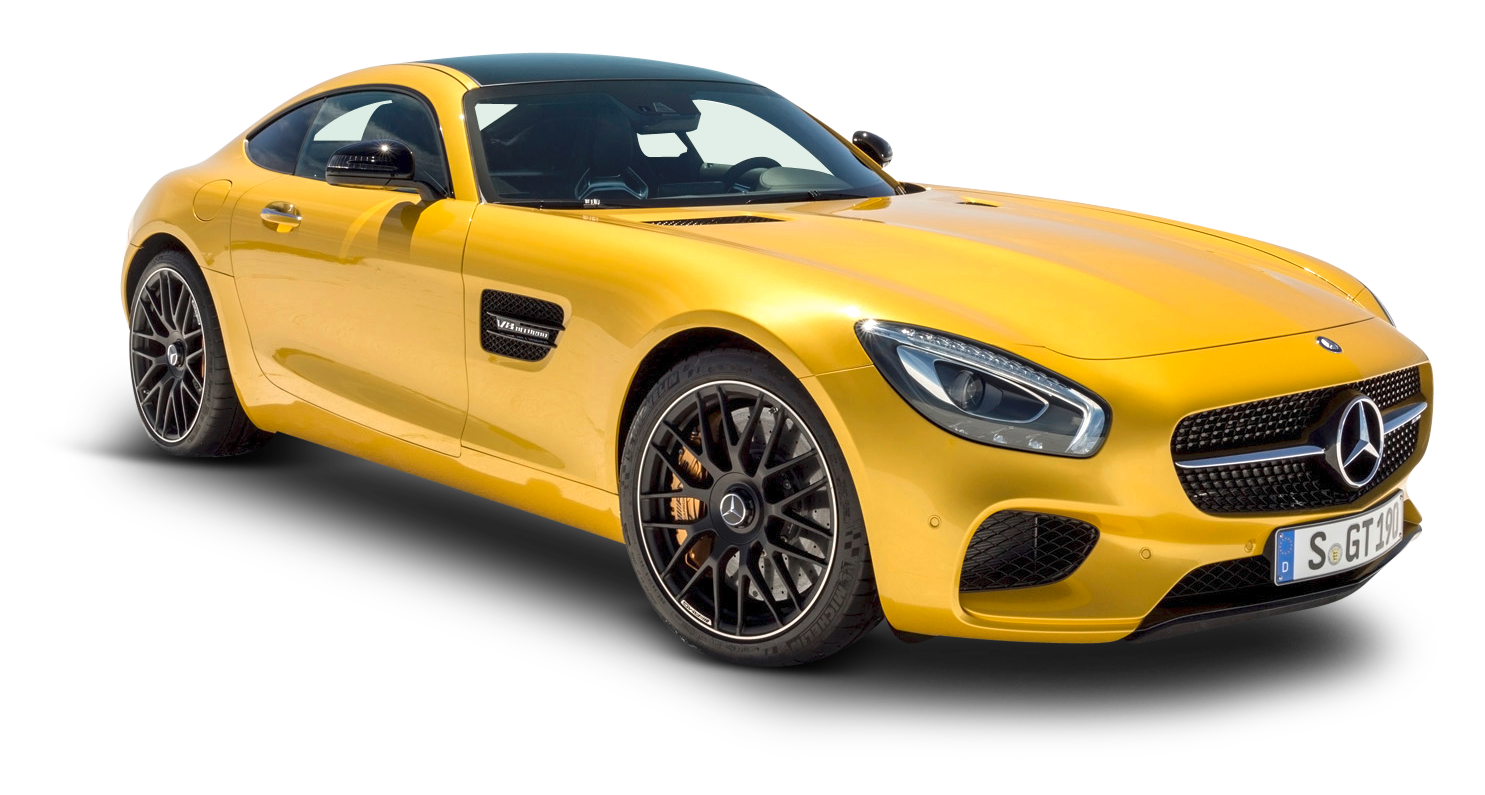 Yellow Mercedes AMG GT Solarbeam Car PNG Image