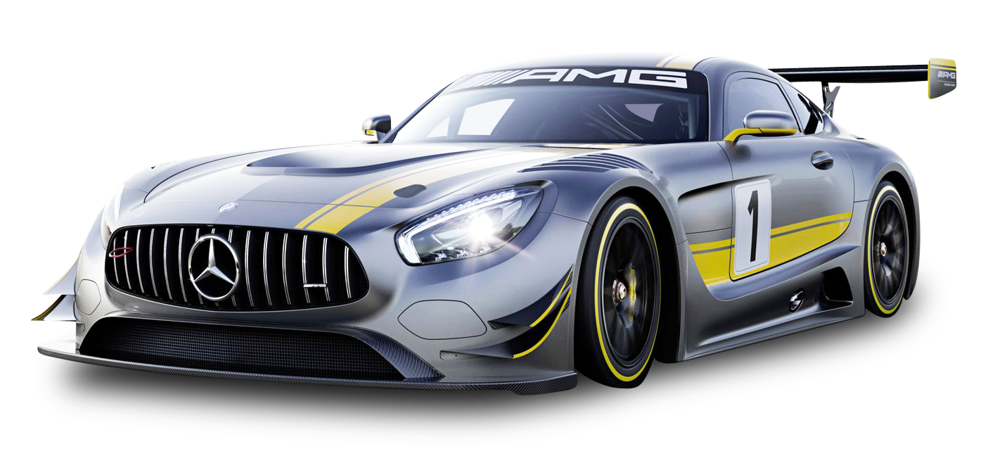 Gray Mercedes Benz Race Car PNG Image