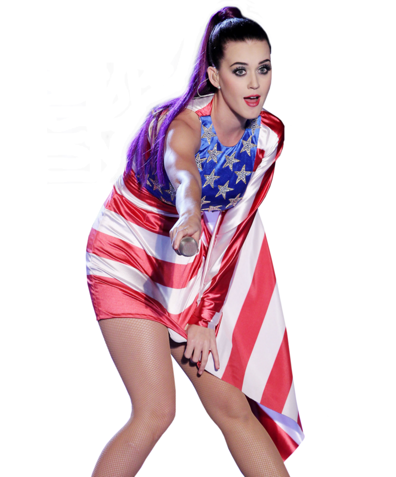 Katy Perry American Flag PNG Image