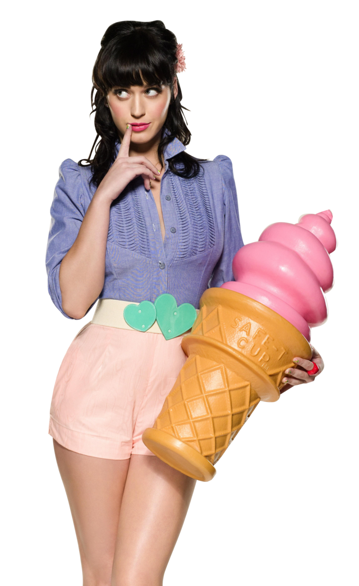 Katy Perry with Ice Cream PNG Image