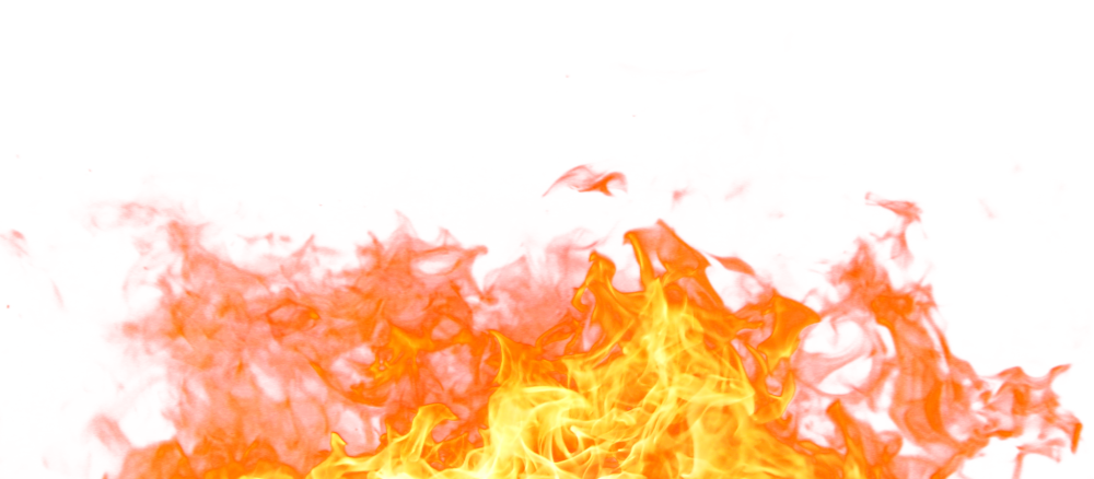 Hot Sparkling Fire Flame on the Ground PNG Image