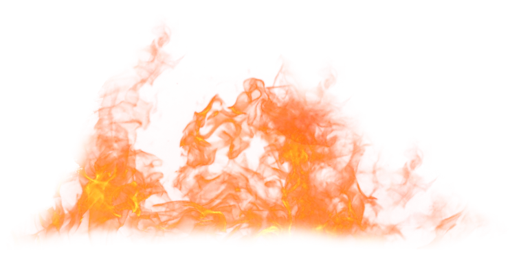Blaze Fire Flame on the Ground PNG Image