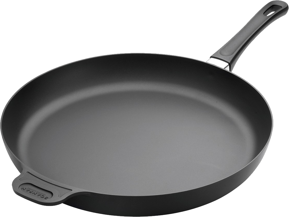 Black Steel frying Pan PNG Image