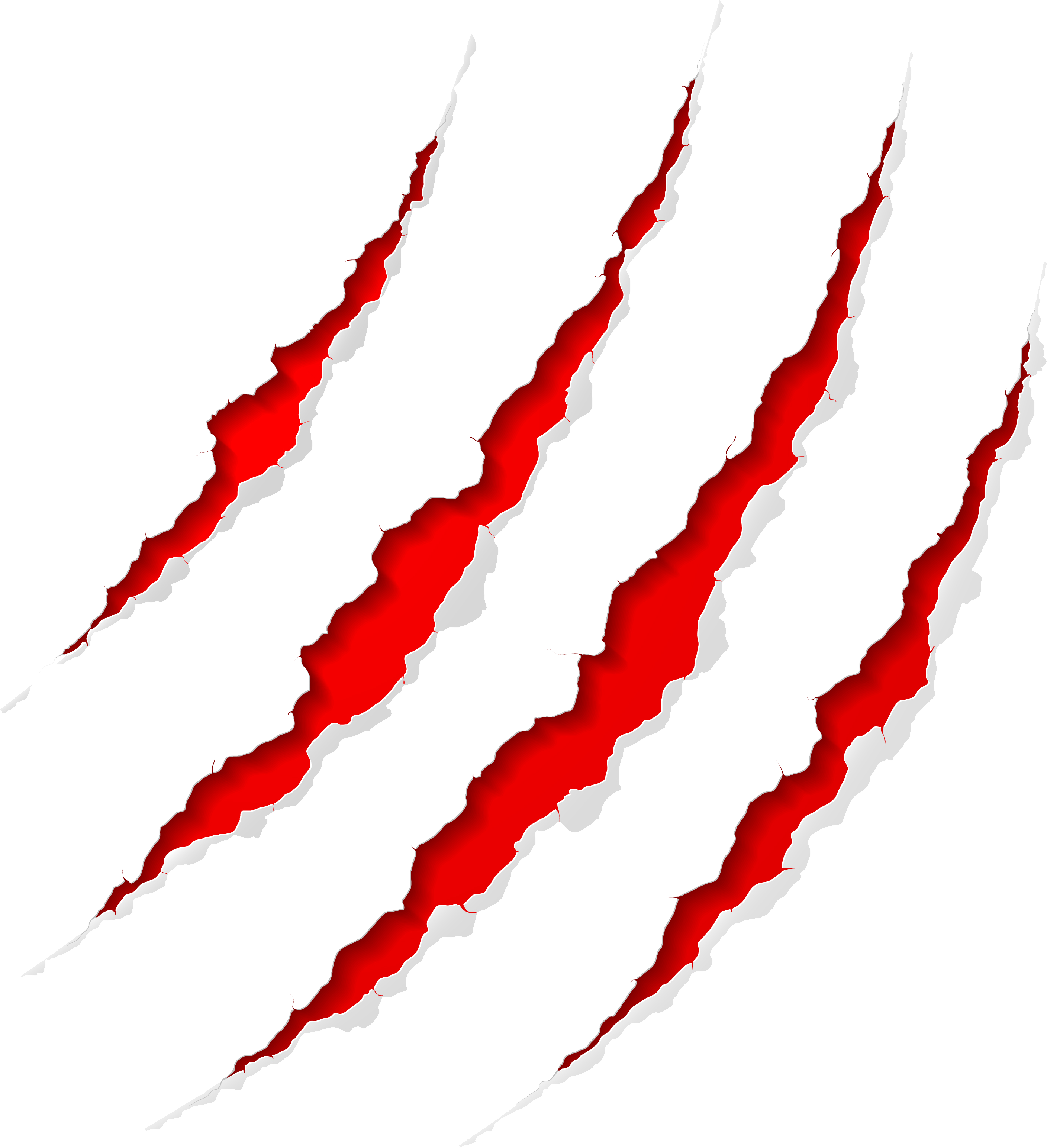 red Monster claw scratch PNG Image