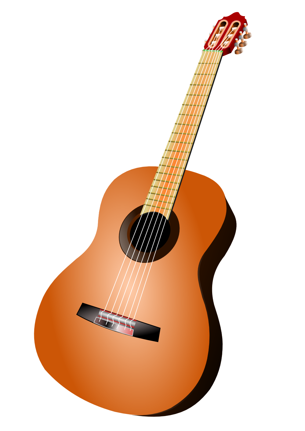 Acoustic Brown Guitar PNG Image