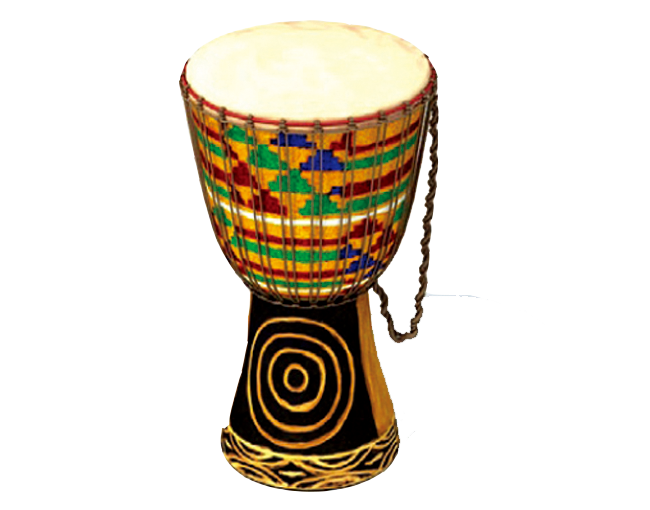 African Kente Drum PNG Image