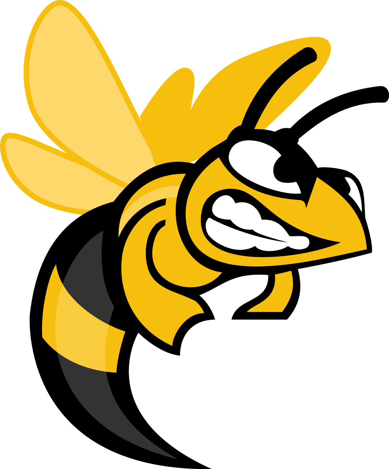 Angry Hornet Cartoon Clipart PNG Image