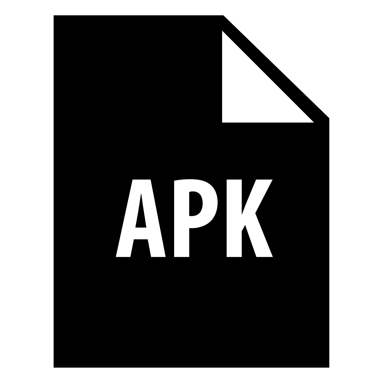 Black APK Icon PNG Image