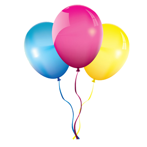 Celebration Balloons Multicolored PNG Image