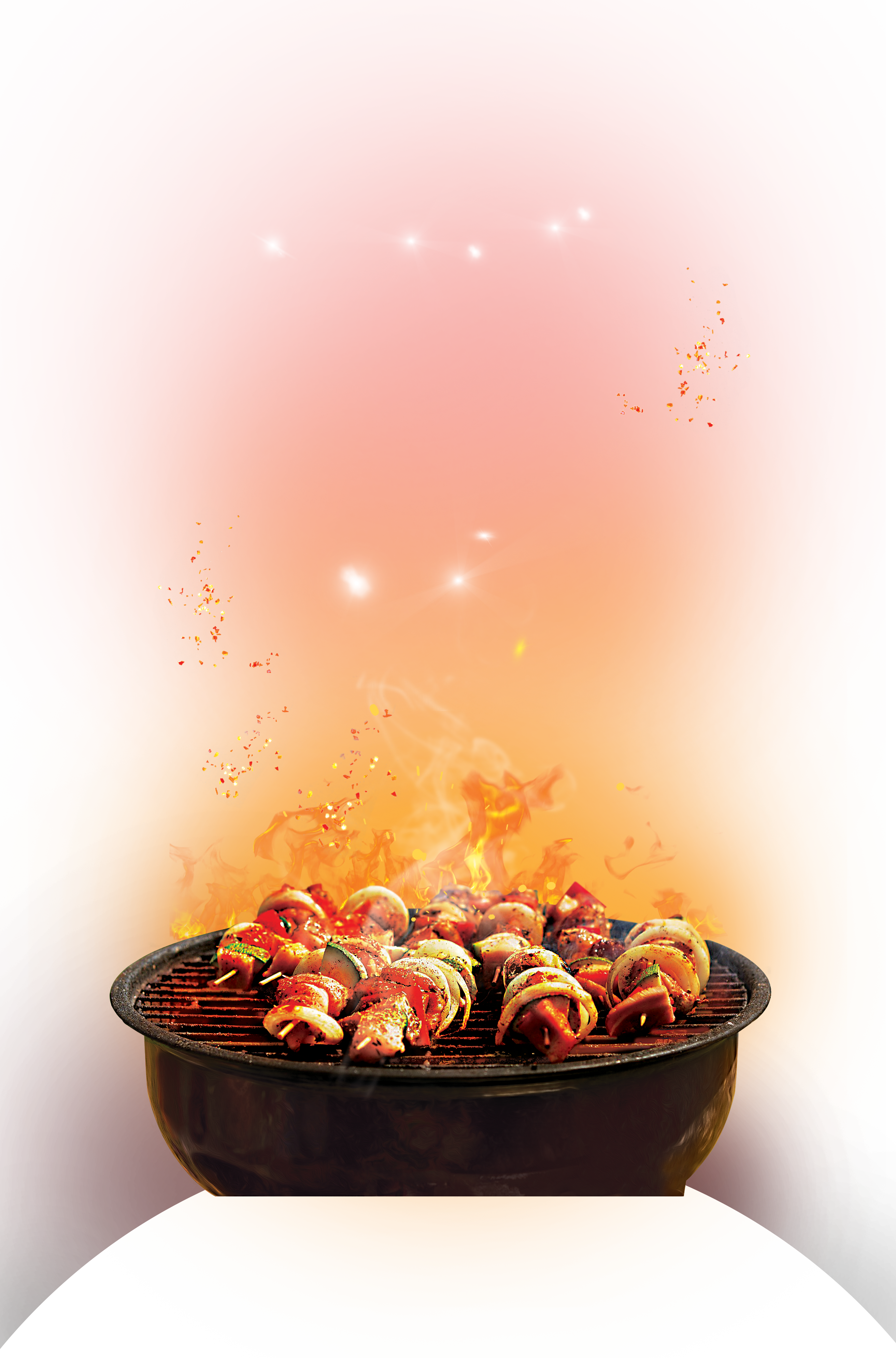 Barbecue cook on Grill PNG Image