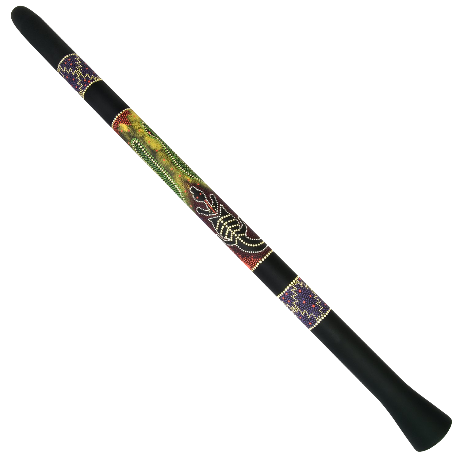 Black Didgeridoo with Patterns PNG Image