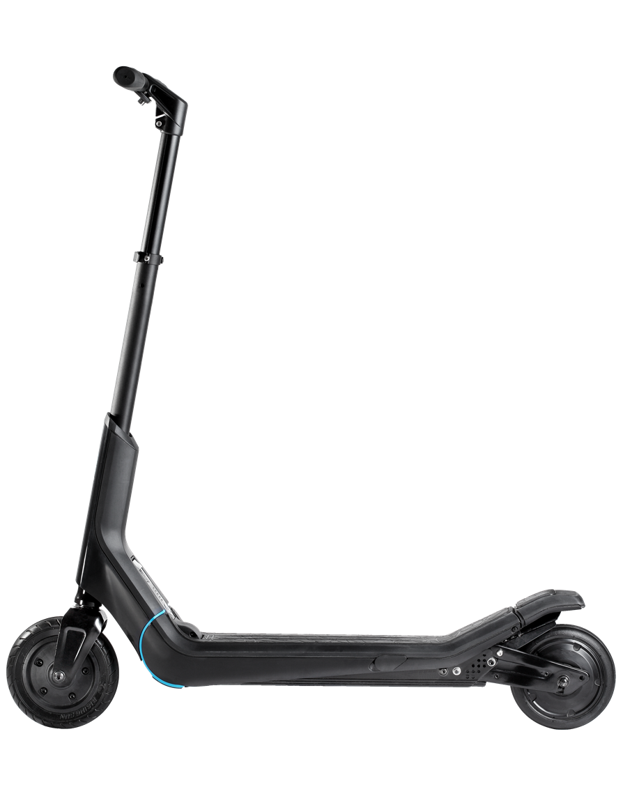Black Modern E-Scooter Organic Design PNG Image