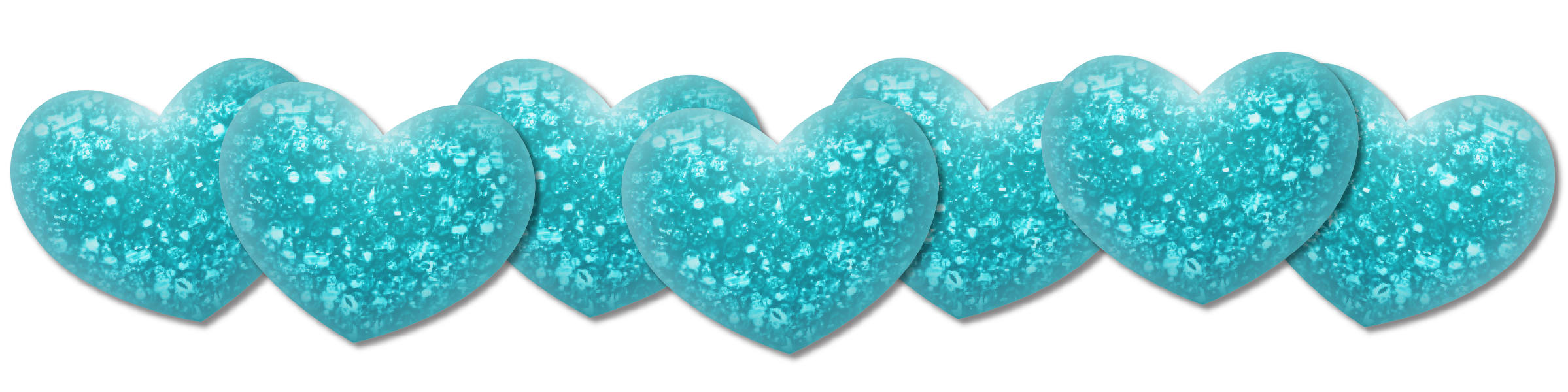 Blue Hearts PNG Image