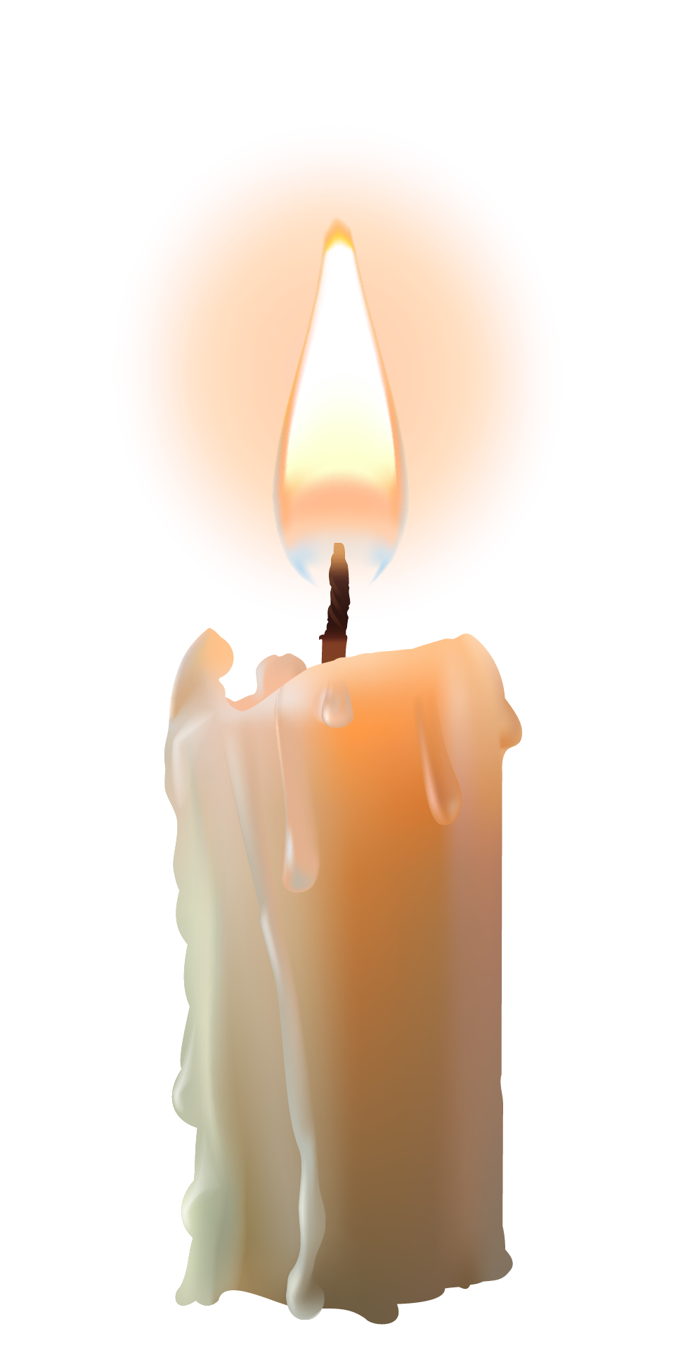 bright candle with flame