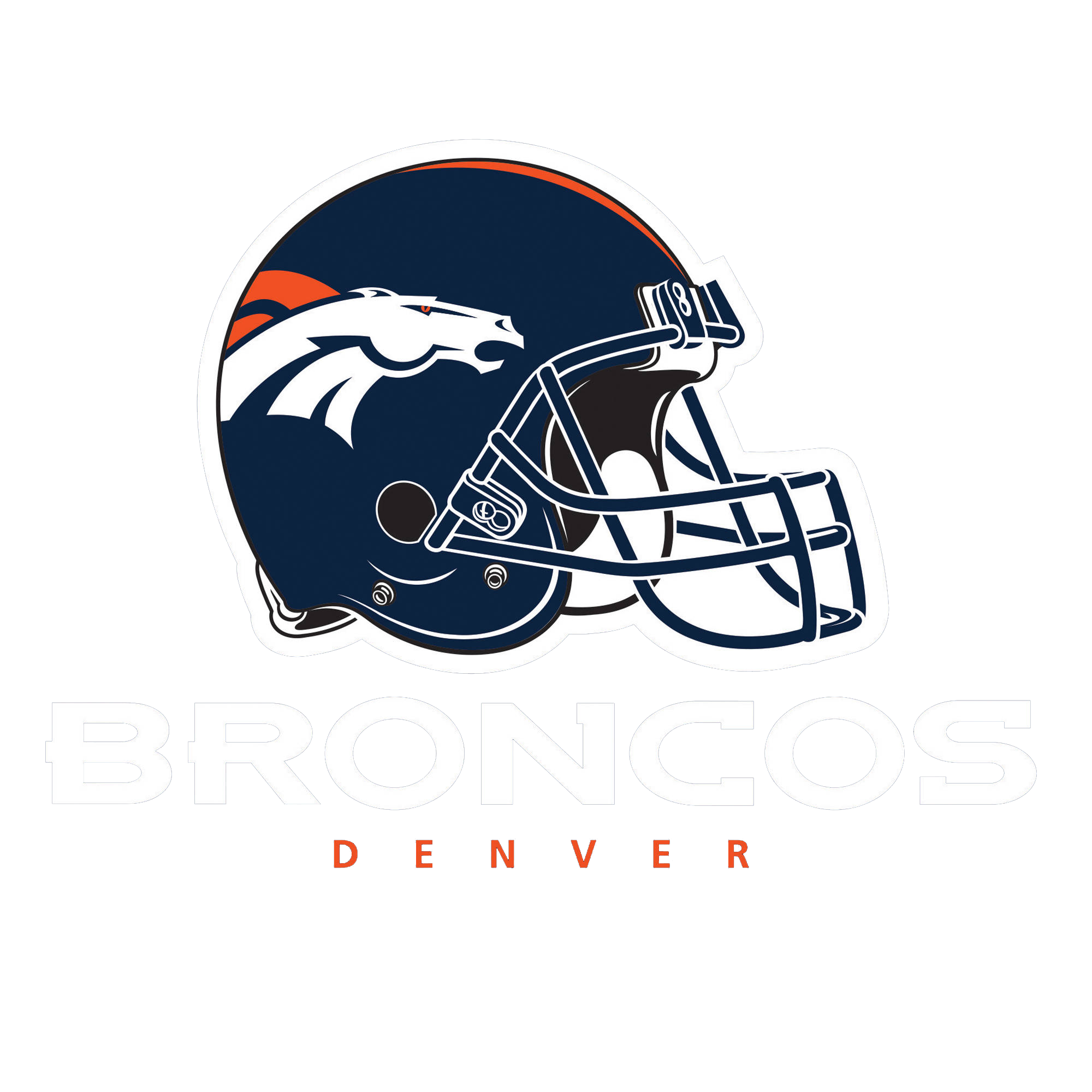 Broncos Logo With Helm PNG Image
