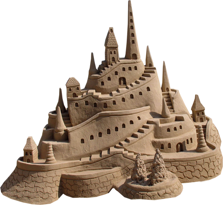 Clay Model of a Castle PNG Image