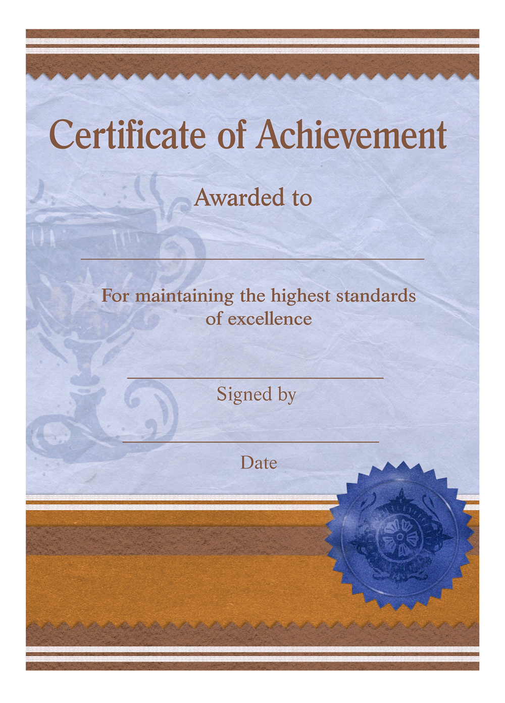 certificate of achievement template