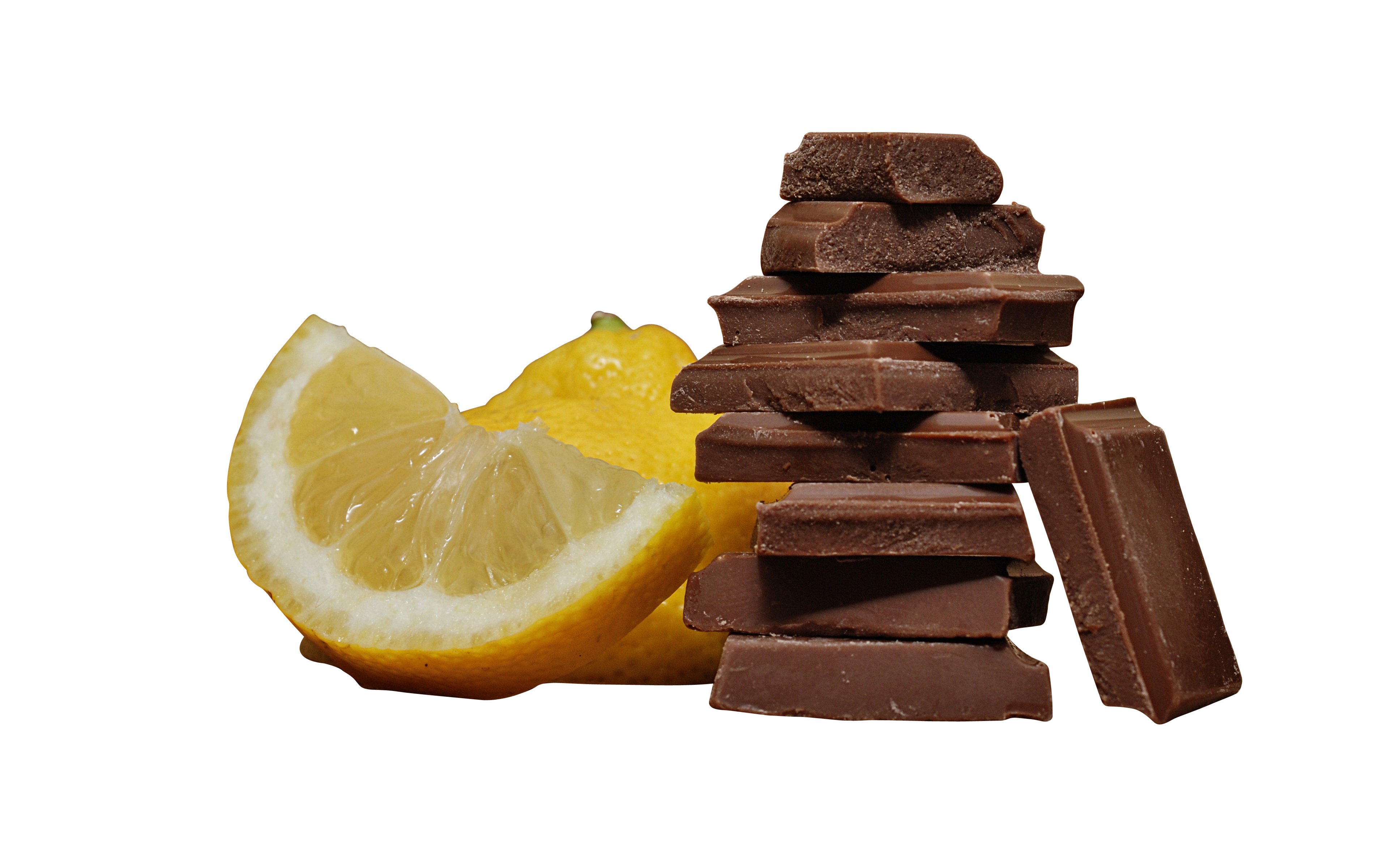 Choclate Stack with Lemon PNG Image