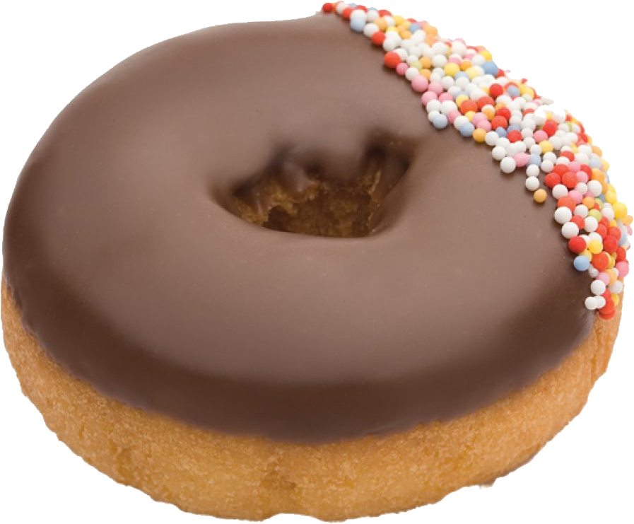 Chocolate and round sprinkle Donuts PNG Image
