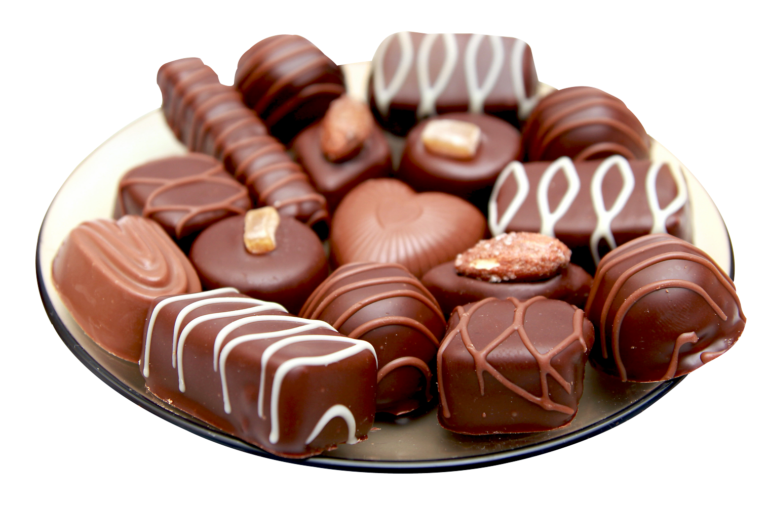 Chocolates in a Plate PNG Image