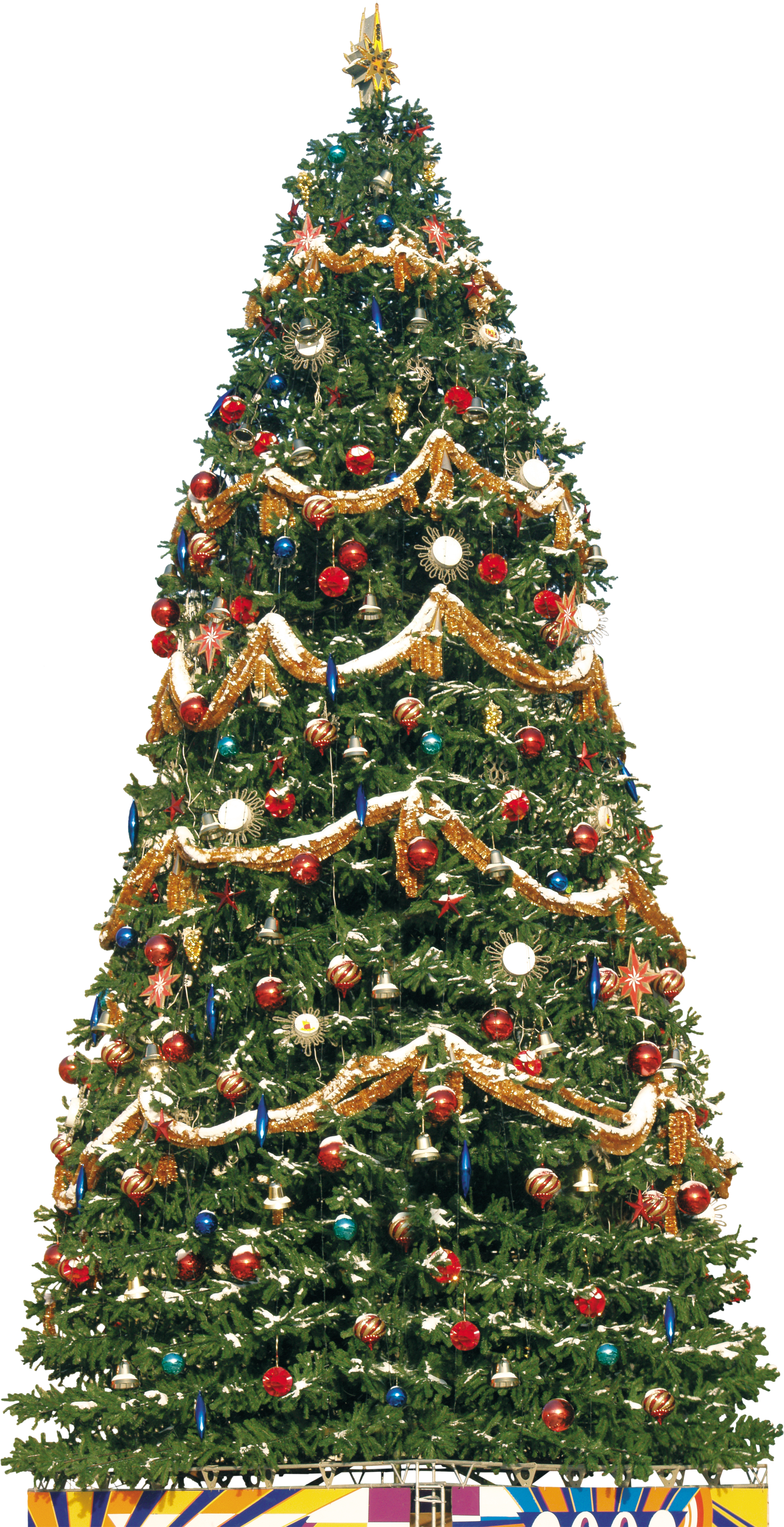 Big Traditional Christmas Tree PNG Image