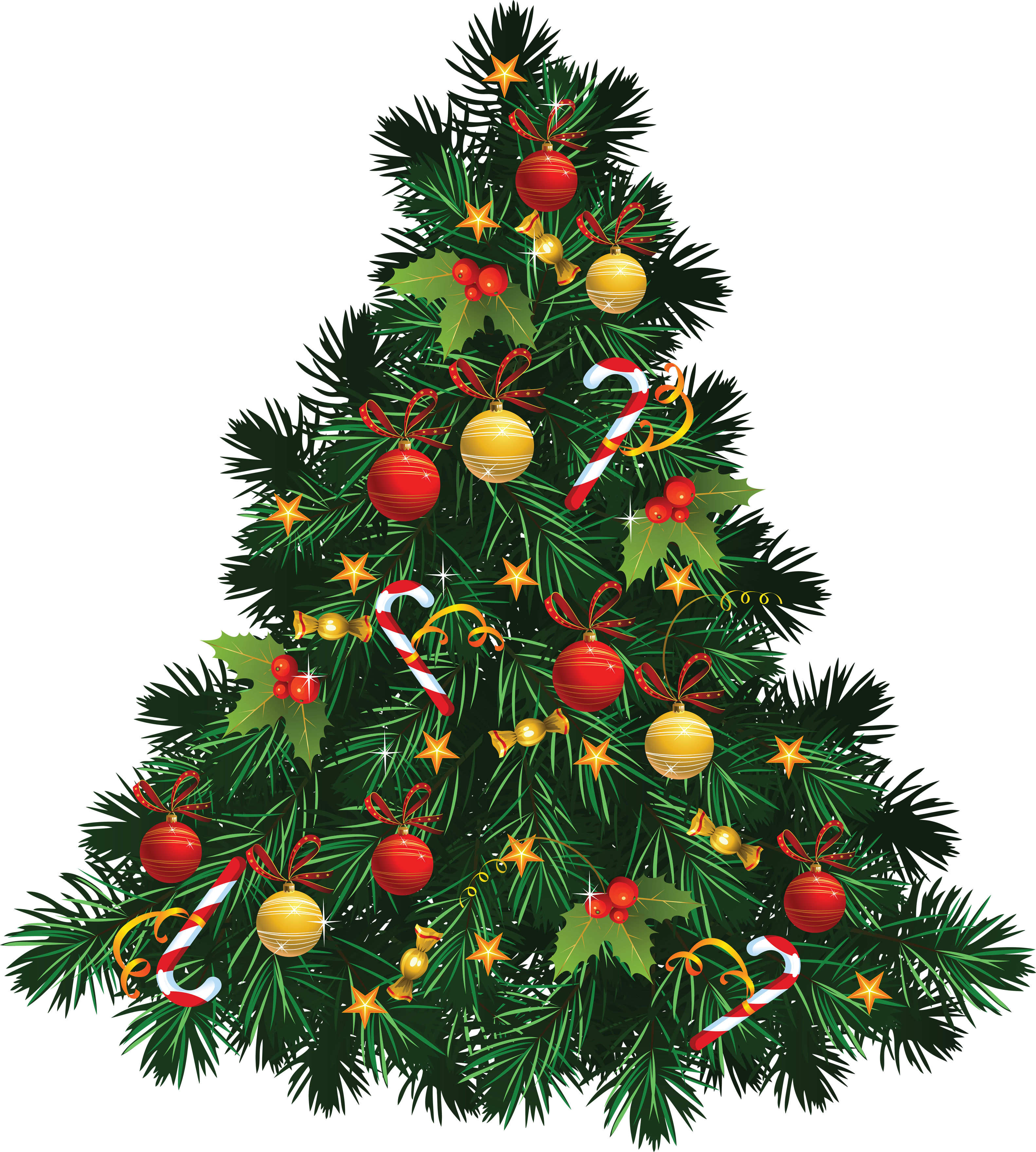 christmas tree with candy decoration