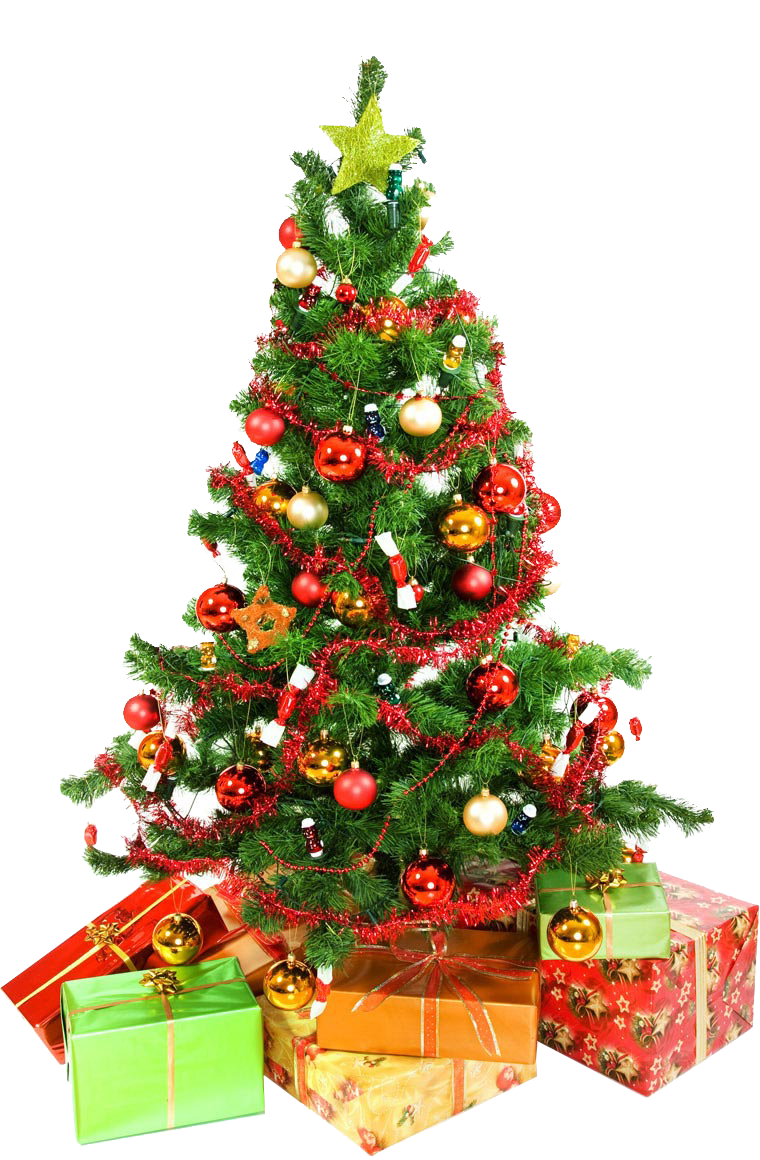 Christmas Tree Presents Underneath PNG Image