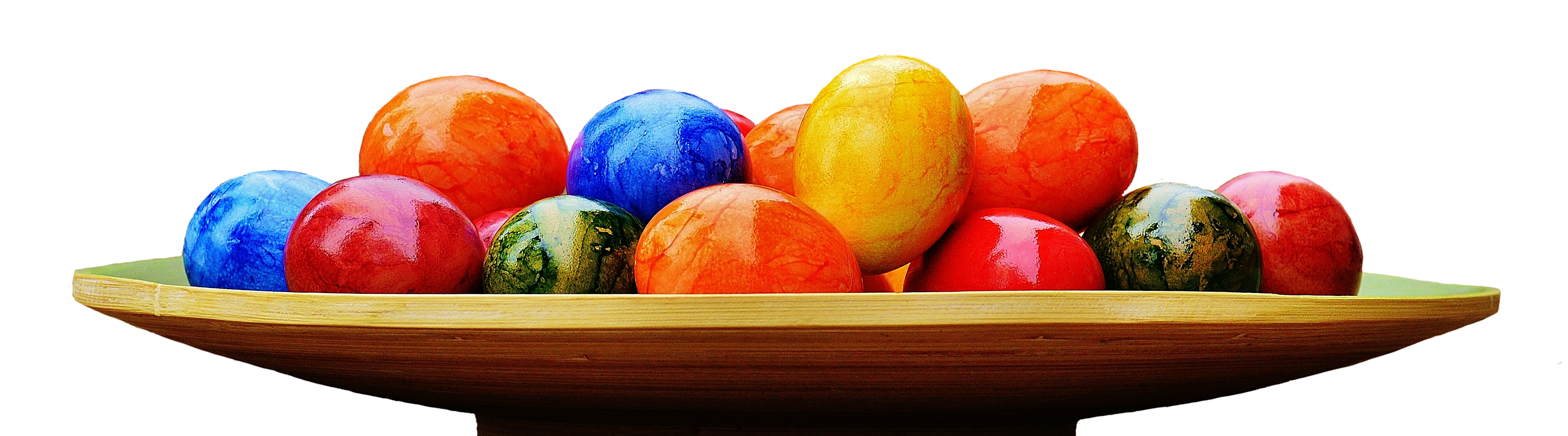 Colorful Eggs in a Plate