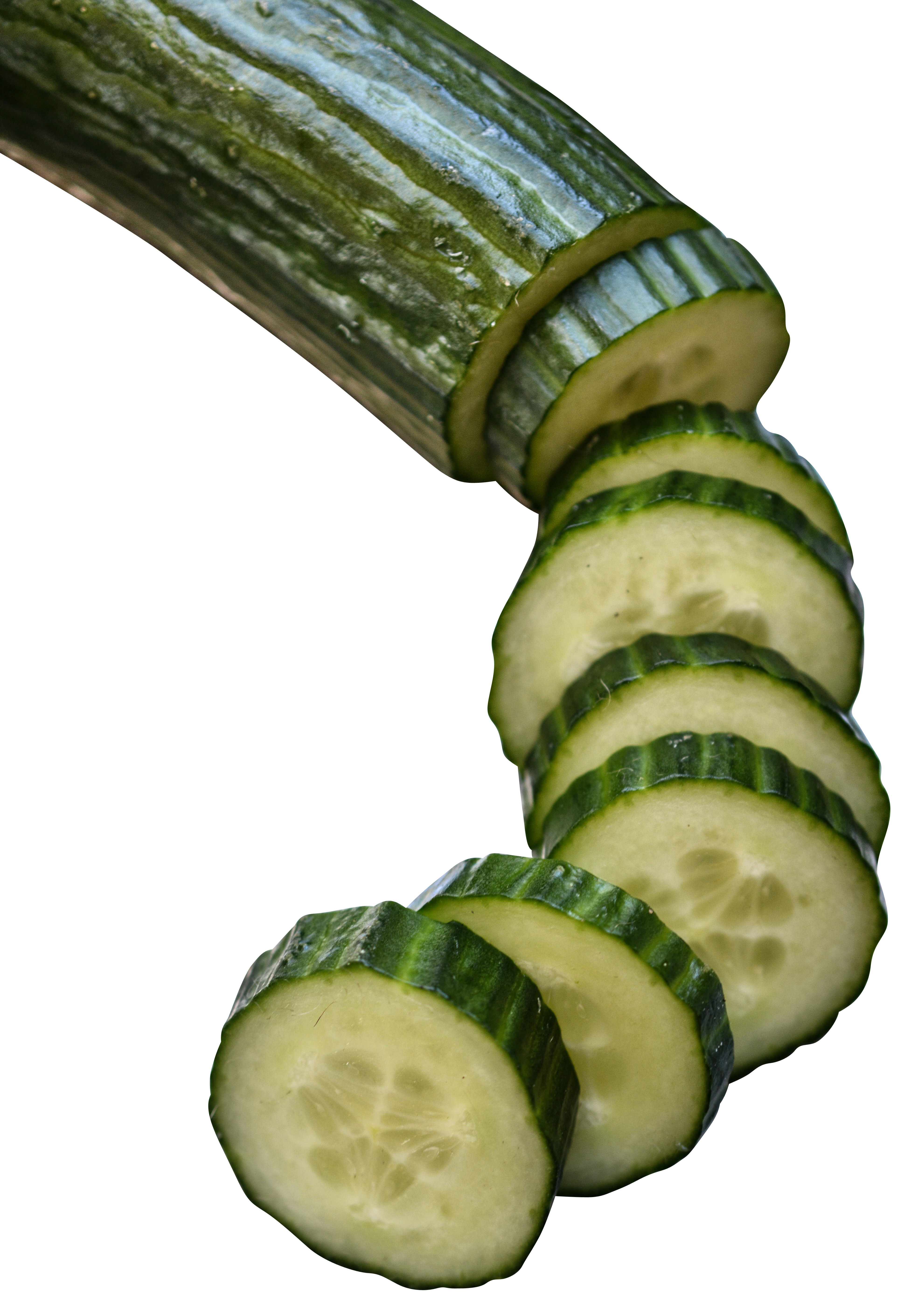Cucumber in slices PNG Image