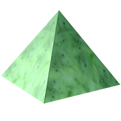 green marble pyramid