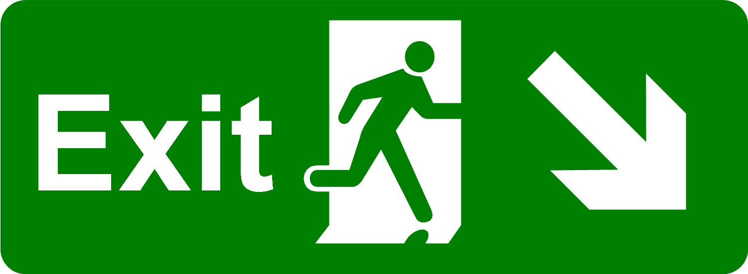 Exit Sign Green PNG Image