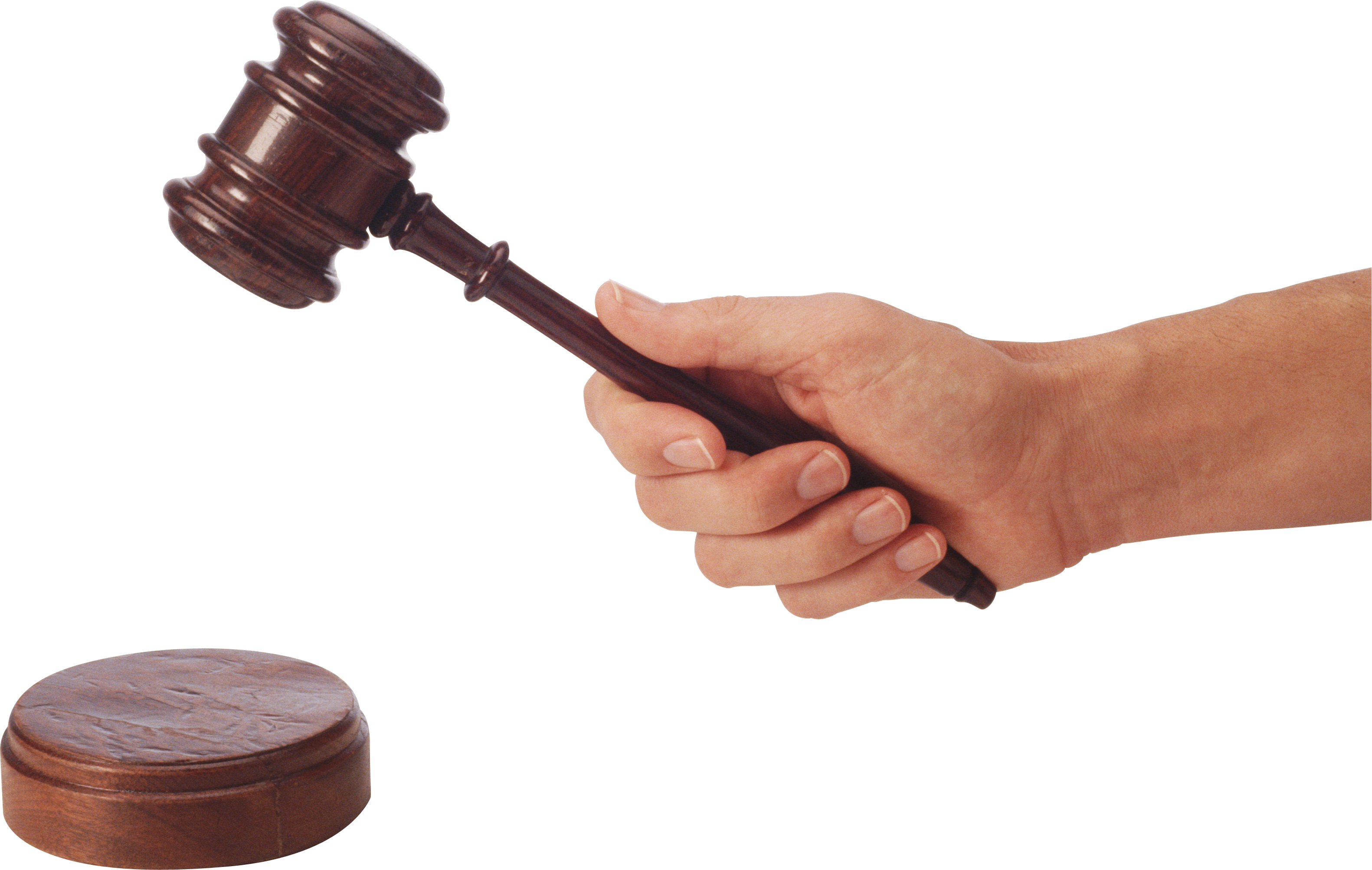 Gavel Judge Hammer in hand PNG Image