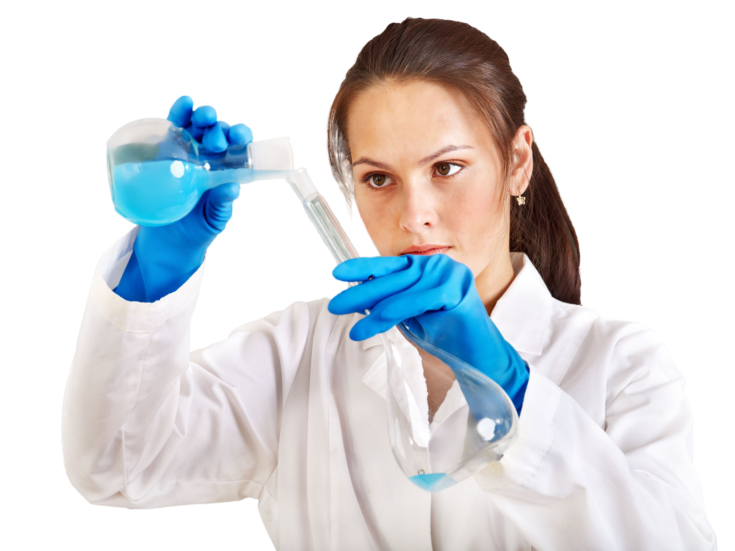 Girl doing Experiment PNG Image