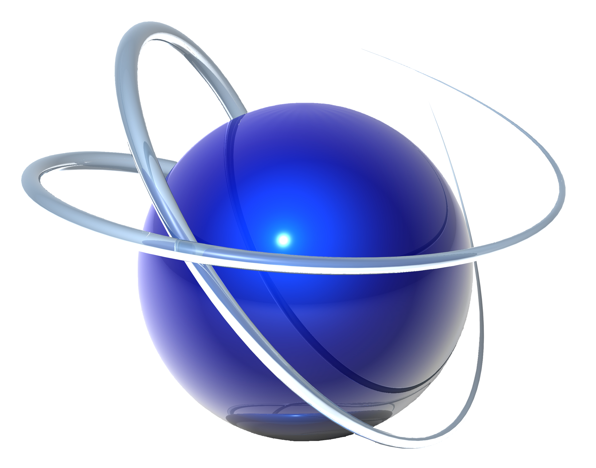 Blue Globe on Orbit PNG Image