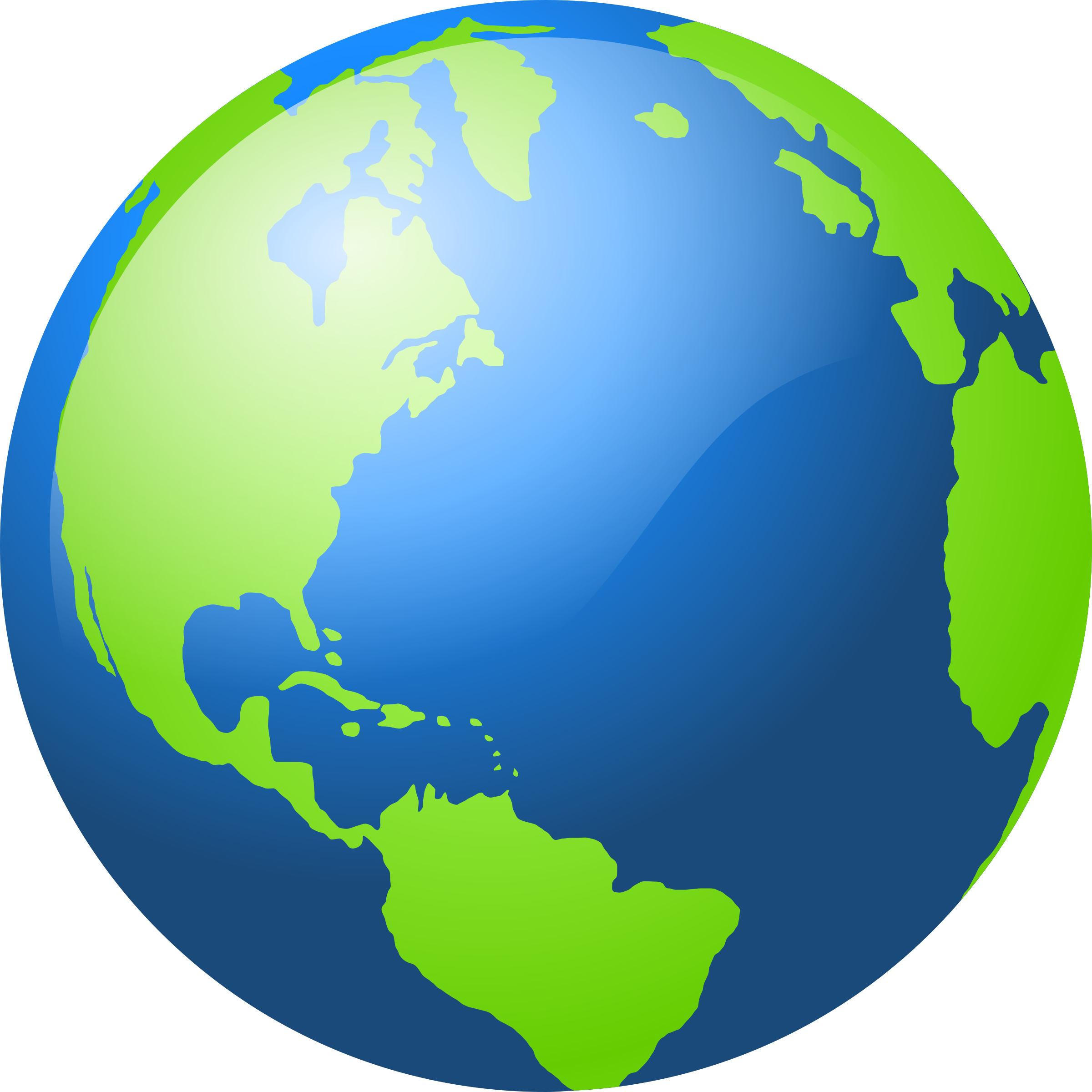 Blue and Green Globe PNG Image