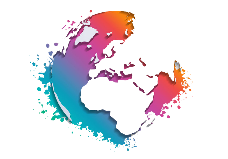 Colourful Globe PNG Image