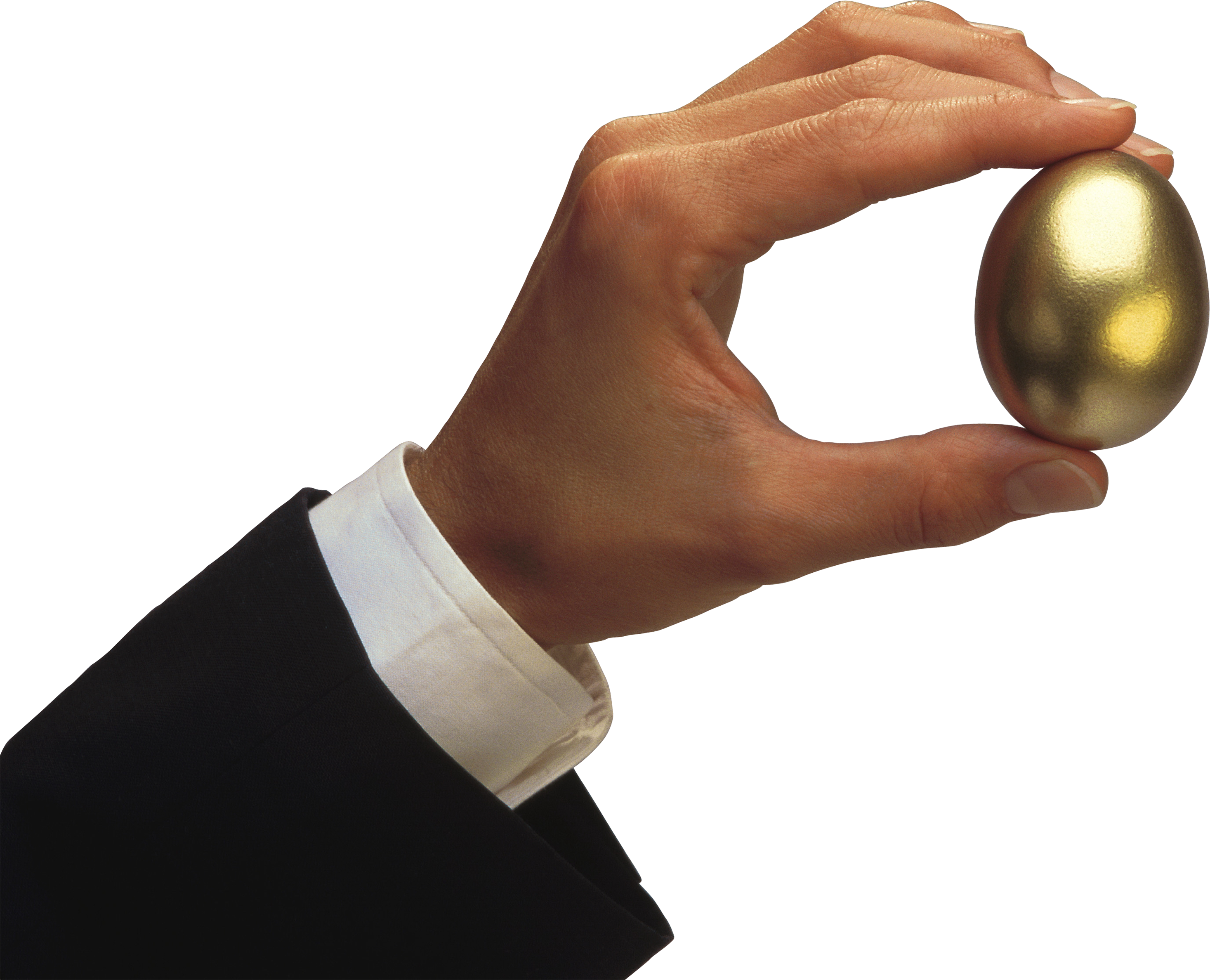 Hand Holding Golden Egg PNG Image