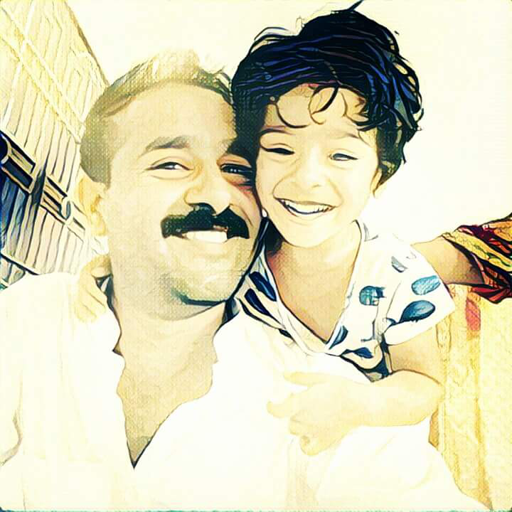 Happy Father and Daughter Smiles PNG Image